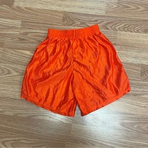 NWOT Vtg Cobblestones Youth Shorts Small USA Made Athletic Active Orange Y2K